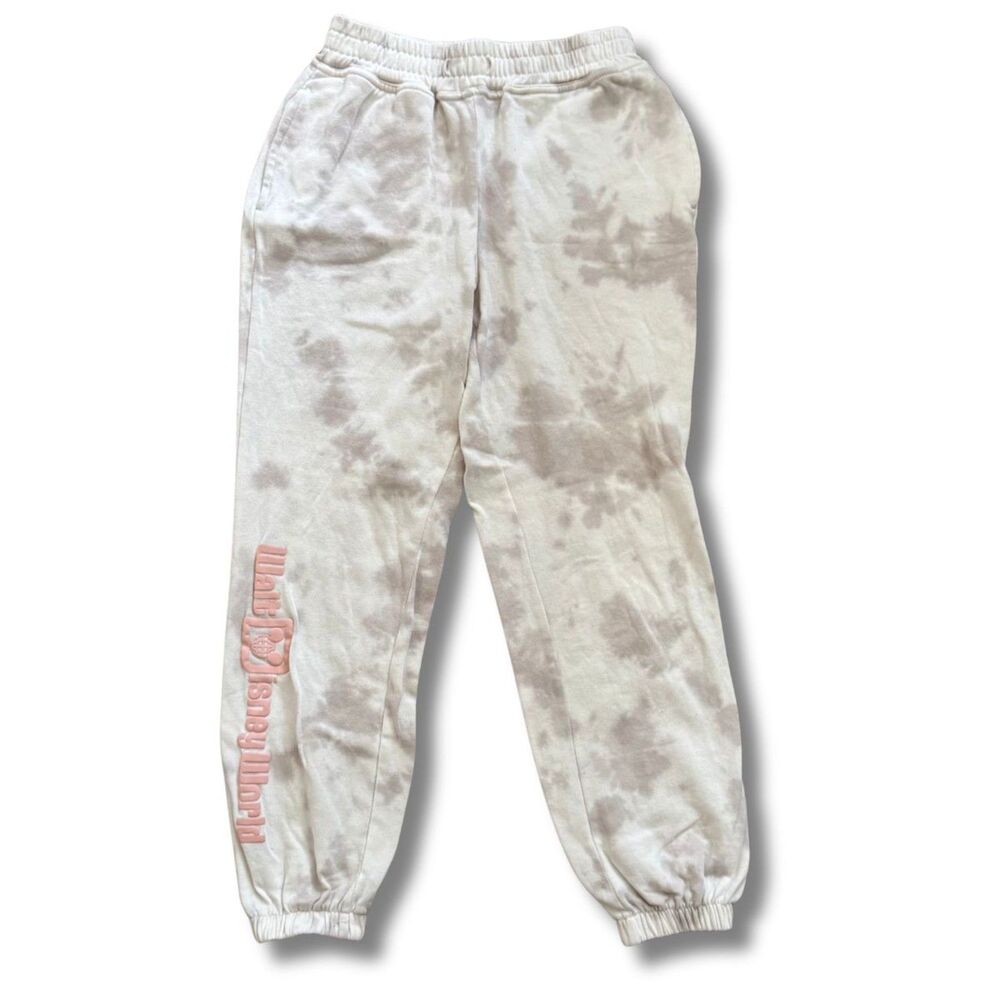 Disney Parks Logo Sweatpants - Gray and Pink, XS